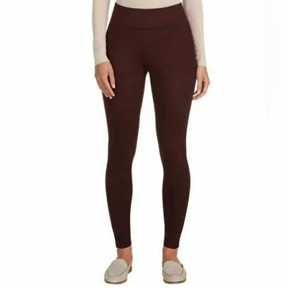 Matty M Pants - High-Waisted Women's Dark Wine Leggings
